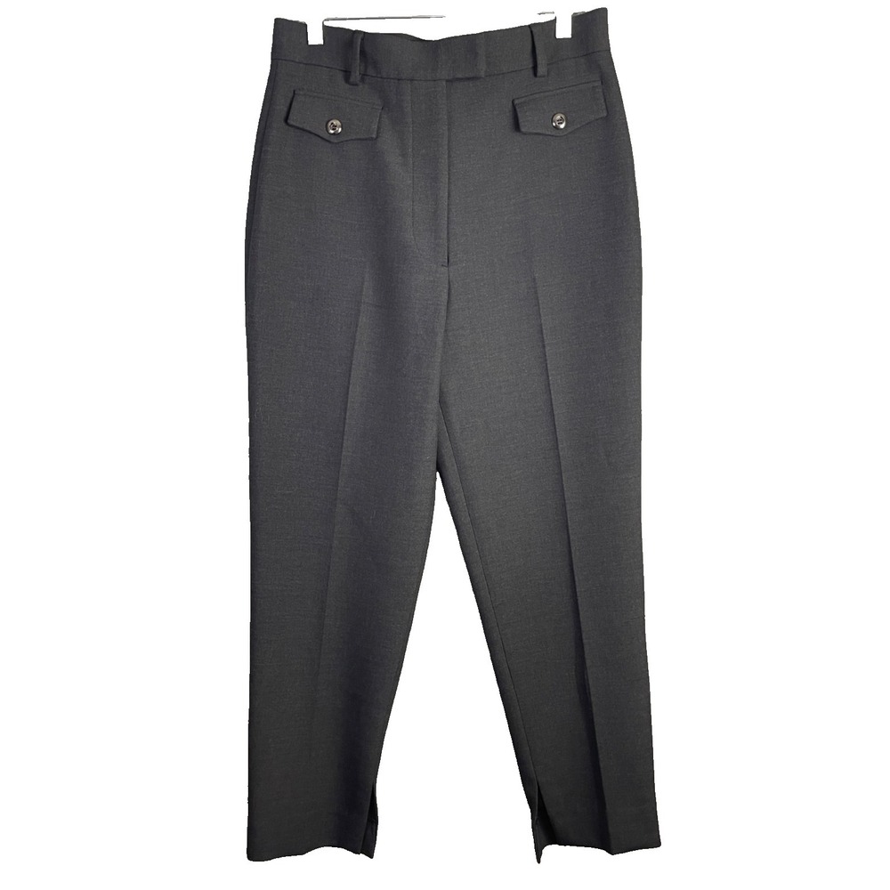 ST. John Pants Womens 6 Gray Straight Leg Trouser Stretch Old Money Quiet Luxury